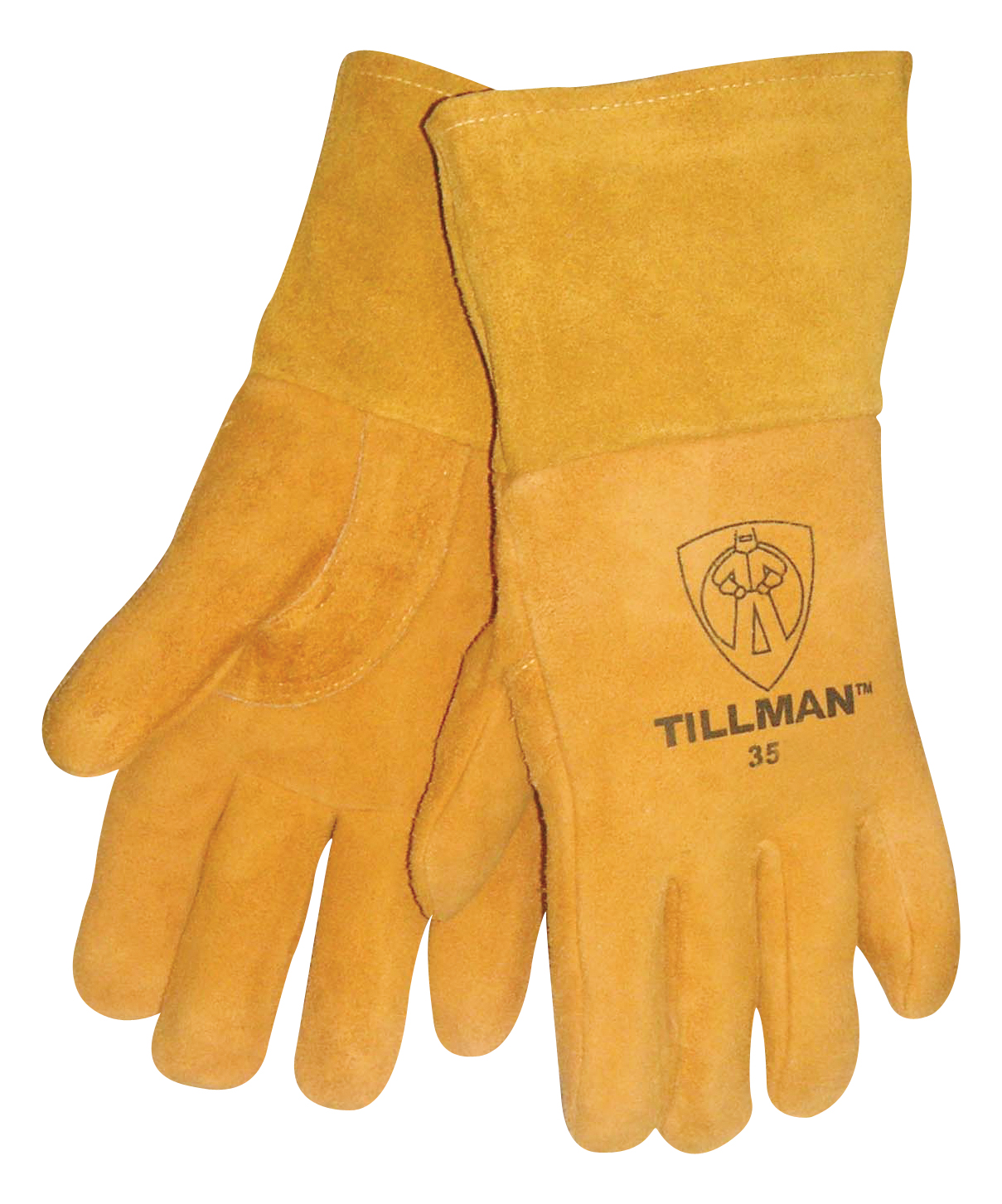 Tillman® Reverse/Split Deerskin Lined MIG Glove- Size L (6 PR)- Size L (6 PR)